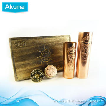 Mechanical mod Akuma Mod Red copper material Mech mod Akuma mod clone for 510 Thread Clearomizer E Cigarette Mod